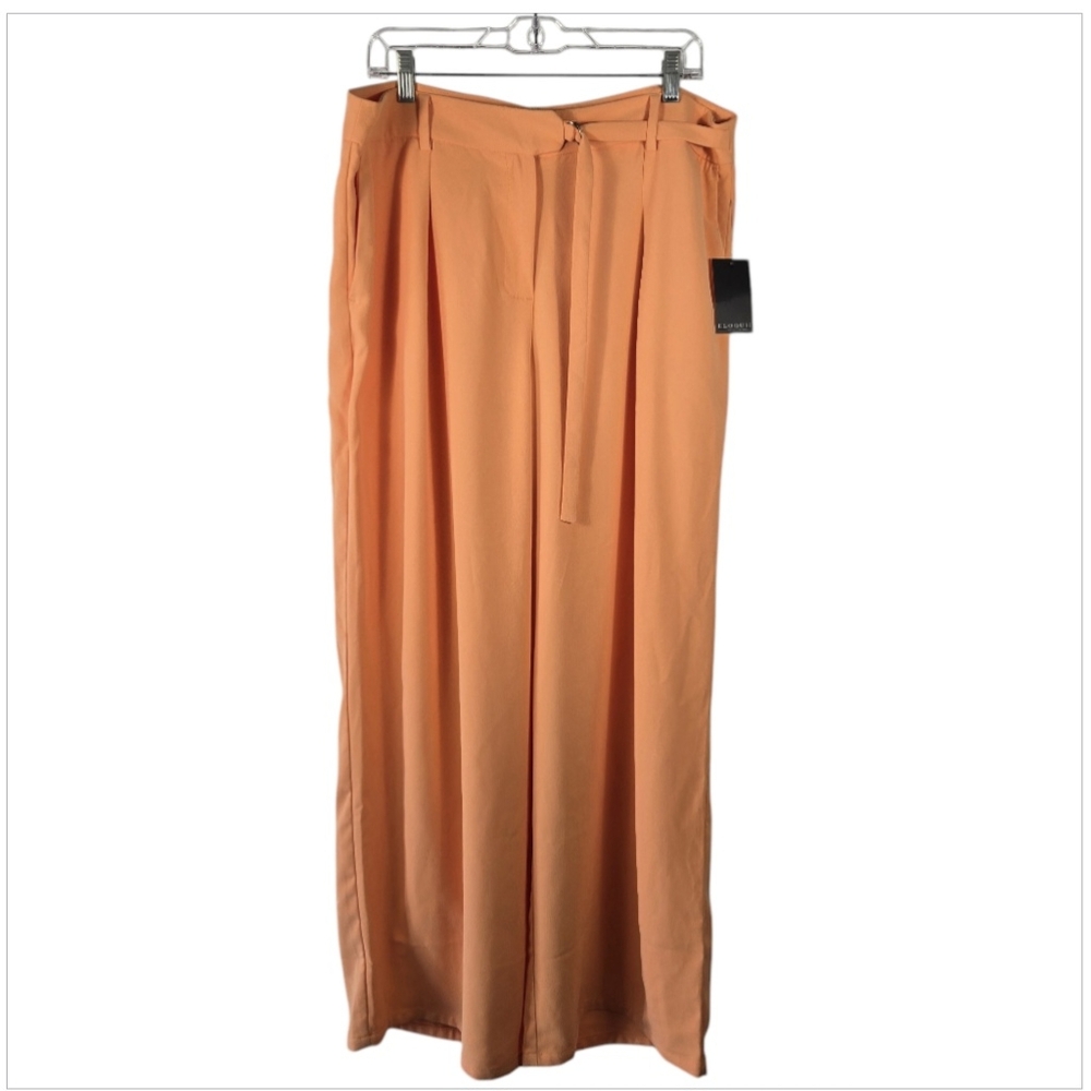 Eloquii Orange Wide Leg Pants NWOT